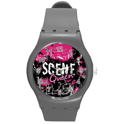 Scene Queen Round Plastic Sport Watch (M) from ArtsNow.com Front