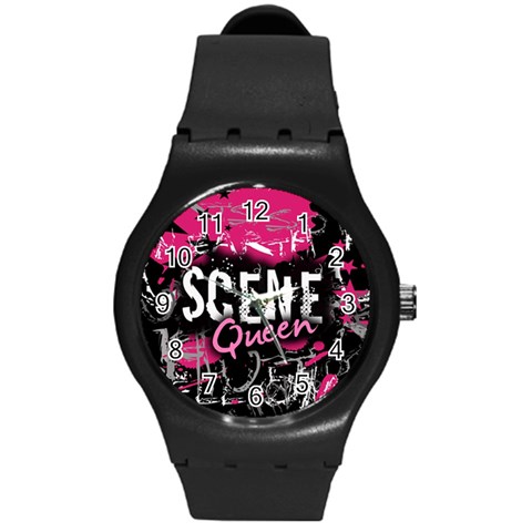 Scene Queen Round Plastic Sport Watch (M) from ArtsNow.com Front