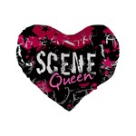 Scene Queen Standard 16  Premium Flano Heart Shape Cushion 