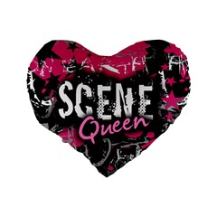 Scene Queen Standard 16  Premium Flano Heart Shape Cushion  from ArtsNow.com Back