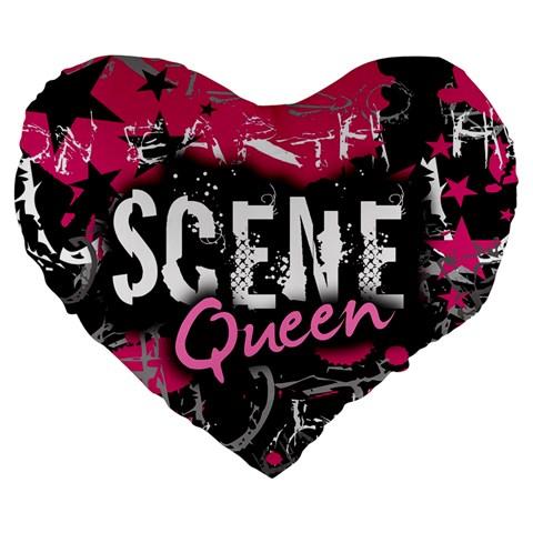 Scene Queen Large 19  Premium Flano Heart Shape Cushion from ArtsNow.com Front