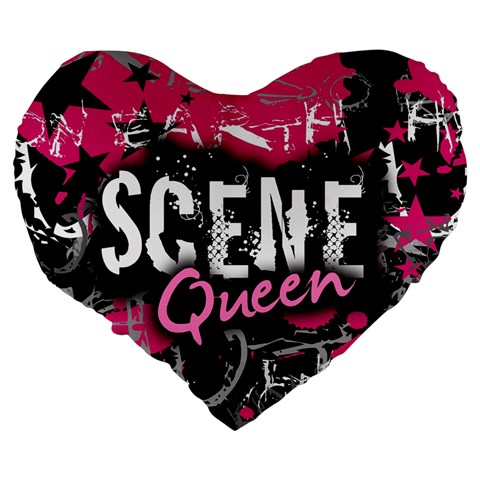 Scene Queen Large 19  Premium Flano Heart Shape Cushion from ArtsNow.com Back