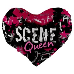 Scene Queen Large 19  Premium Flano Heart Shape Cushion from ArtsNow.com Back