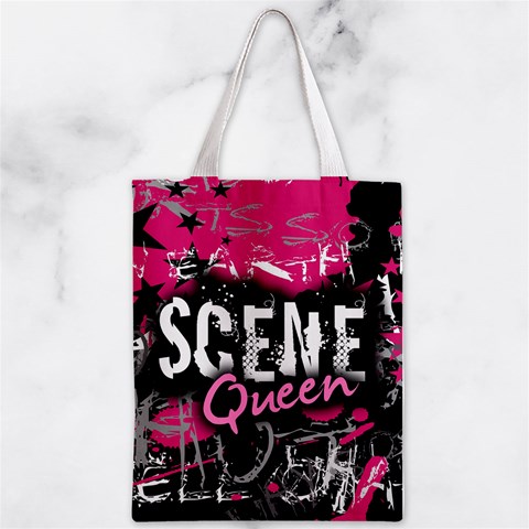 Scene Queen Zipper Classic Tote Bag from ArtsNow.com Front