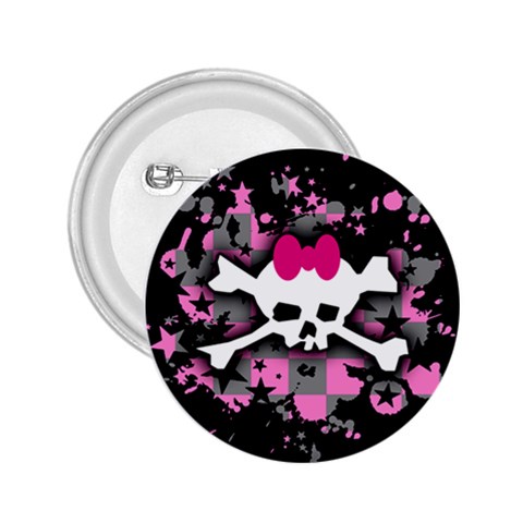 Scene Skull Splatter 2.25  Button from ArtsNow.com Front