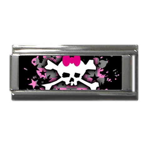 Scene Skull Splatter Superlink Italian Charm (9mm) from ArtsNow.com Front