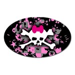 Scene Skull Splatter Magnet (Oval)