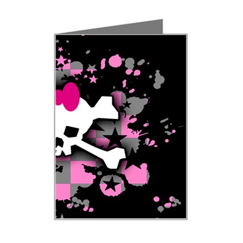 Scene Skull Splatter Mini Greeting Card from ArtsNow.com Left