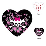 Scene Skull Splatter Playing Cards Single Design (Heart)