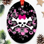 Scene Skull Splatter Oval Ornament (Two Sides)