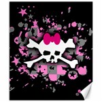 Scene Skull Splatter Canvas 8  x 10 