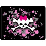 Scene Skull Splatter Fleece Blanket (Large)