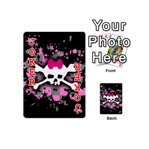 Scene Skull Splatter Playing Cards 54 Designs (Mini) from ArtsNow.com Front - Joker2