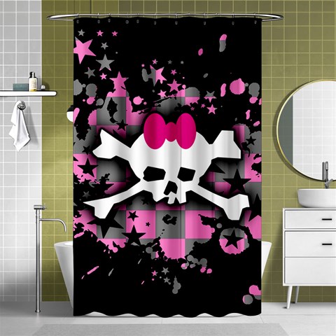 Scene Skull Splatter Shower Curtain 48  x 72  (Small) from ArtsNow.com Curtain(48  X 72 ) - 42.18 x64.8  Curtain(48  X 72 )