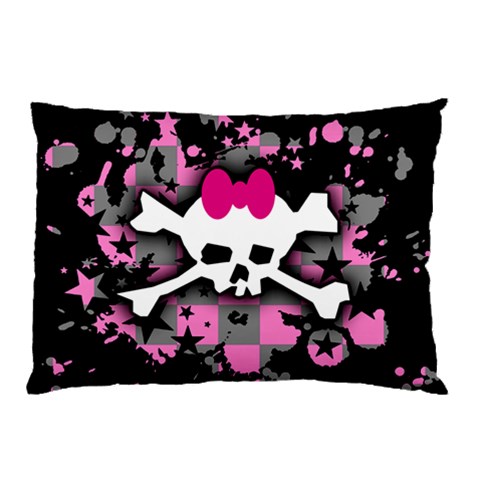 Scene Skull Splatter Pillow Case (Two Sides) from ArtsNow.com Front