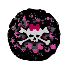 Scene Skull Splatter Standard 15  Premium Round Cushion  from ArtsNow.com Front