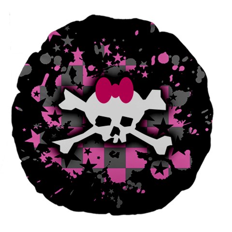 Scene Skull Splatter Large 18  Premium Round Cushion  from ArtsNow.com Front