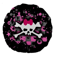 Scene Skull Splatter Large 18  Premium Round Cushion  from ArtsNow.com Front