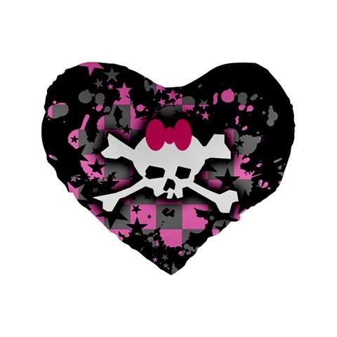 Scene Skull Splatter Standard 16  Premium Heart Shape Cushion  from ArtsNow.com Front