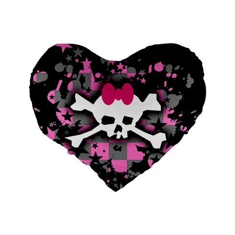 Scene Skull Splatter Standard 16  Premium Heart Shape Cushion  from ArtsNow.com Back