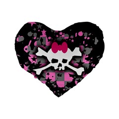 Scene Skull Splatter Standard 16  Premium Heart Shape Cushion  from ArtsNow.com Back