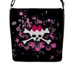 Scene Skull Splatter Flap Closure Messenger Bag (L)