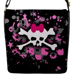 Scene Skull Splatter Flap Closure Messenger Bag (S)