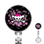 Scene Skull Splatter Stainless Steel Nurses Watch