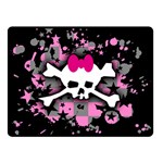 Scene Skull Splatter Double Sided Fleece Blanket (Small)