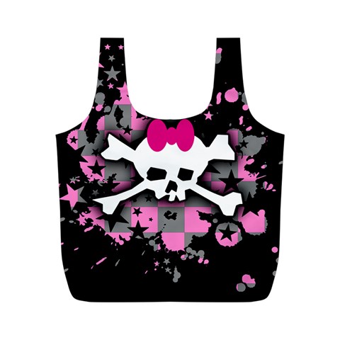 Scene Skull Splatter Full Print Recycle Bag (M) from ArtsNow.com Front