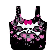 Scene Skull Splatter Full Print Recycle Bag (M) from ArtsNow.com Front