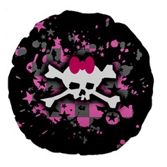 Scene Skull Splatter Large 18  Premium Flano Round Cushion  from ArtsNow.com Front