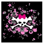 Scene Skull Splatter Large Satin Scarf (Square)