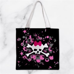 Scene Skull Splatter Zipper Grocery Tote Bag from ArtsNow.com Front