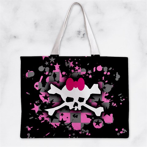 Scene Skull Splatter Zipper Mini Tote Bag from ArtsNow.com Front
