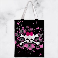 Scene Skull Splatter Zipper Classic Tote Bag from ArtsNow.com Front