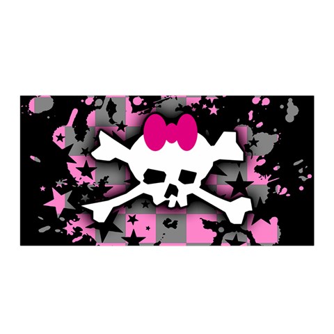 Scene Skull Splatter Satin Wrap from ArtsNow.com Front