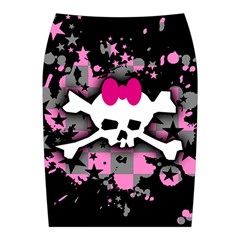Scene Skull Splatter Midi Wrap Pencil Skirt from ArtsNow.com Back