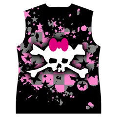 Scene Skull Splatter Women s Button Up Vest from ArtsNow.com Back