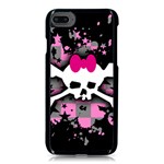 Scene Skull Splatter iPhone 8 Seamless Case (Black)