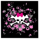 Scene Skull Splatter Wooden Puzzle Square