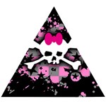 Scene Skull Splatter Wooden Puzzle Triangle