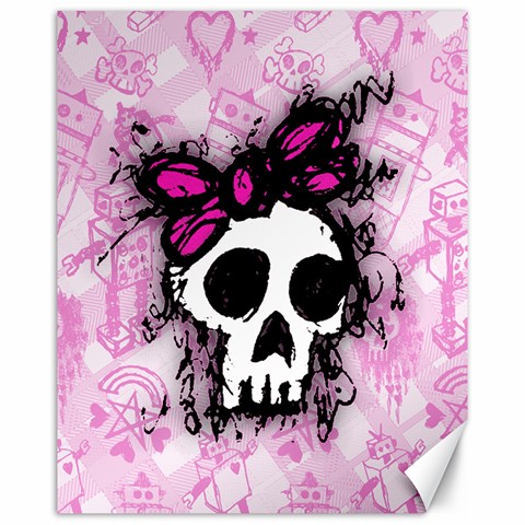 Sketched Skull Princess Canvas 16  x 20  from ArtsNow.com 15.75 x19.29  Canvas - 1