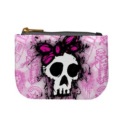 Sketched Skull Princess Mini Coin Purse from ArtsNow.com Front