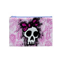 Sketched Skull Princess Cosmetic Bag (Medium) from ArtsNow.com Front