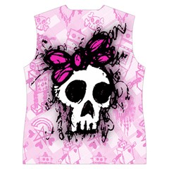 Sketched Skull Princess Women s Button Up Vest from ArtsNow.com Back