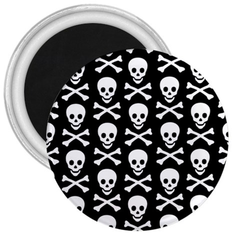 Skull and Crossbones 3  Magnet from ArtsNow.com Front