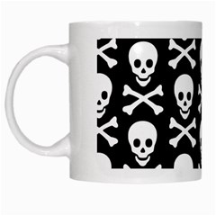 Skull and Crossbones White Mug from ArtsNow.com Left