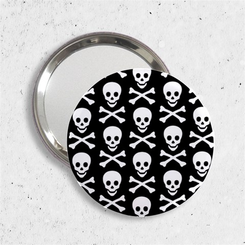 Skull and Crossbones 2.25  Handbag Mirror from ArtsNow.com Front