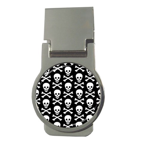 Skull and Crossbones Money Clip (Round) from ArtsNow.com Front